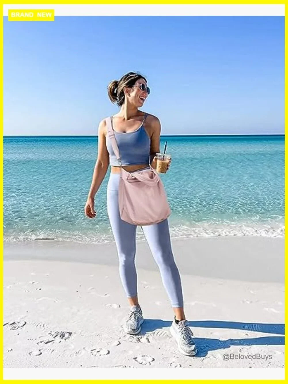 Large Nylon Hobo Tote Bag with Straps, 19L for Travel Gym